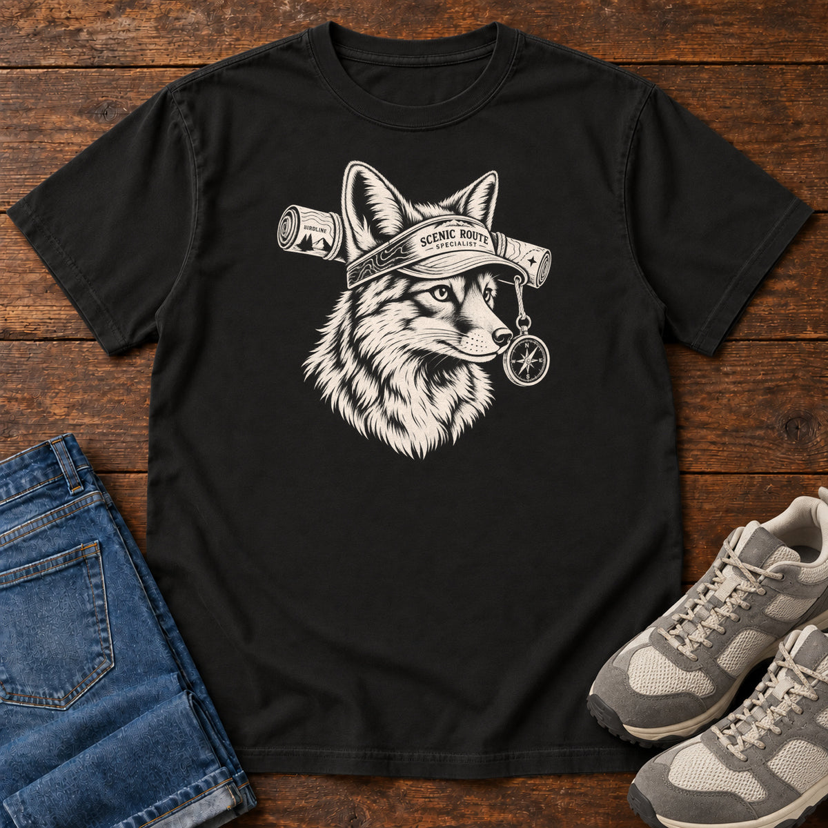 Scenic Route Specialist Cat T-Shirt in Black