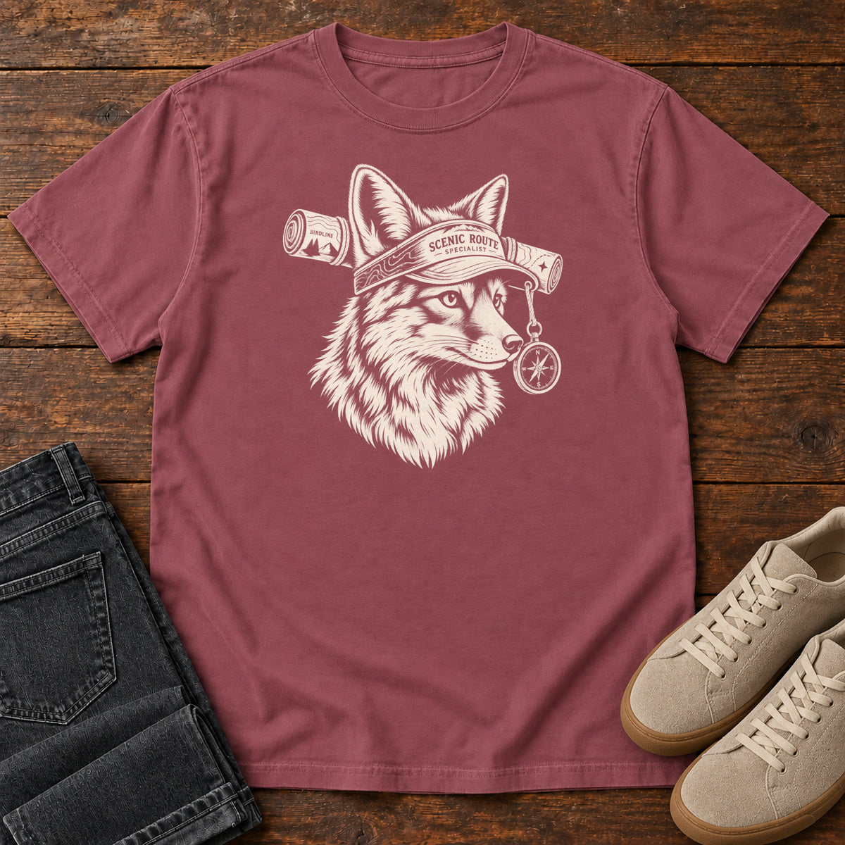 Scenic Route Specialist Cat T-Shirt in Brick