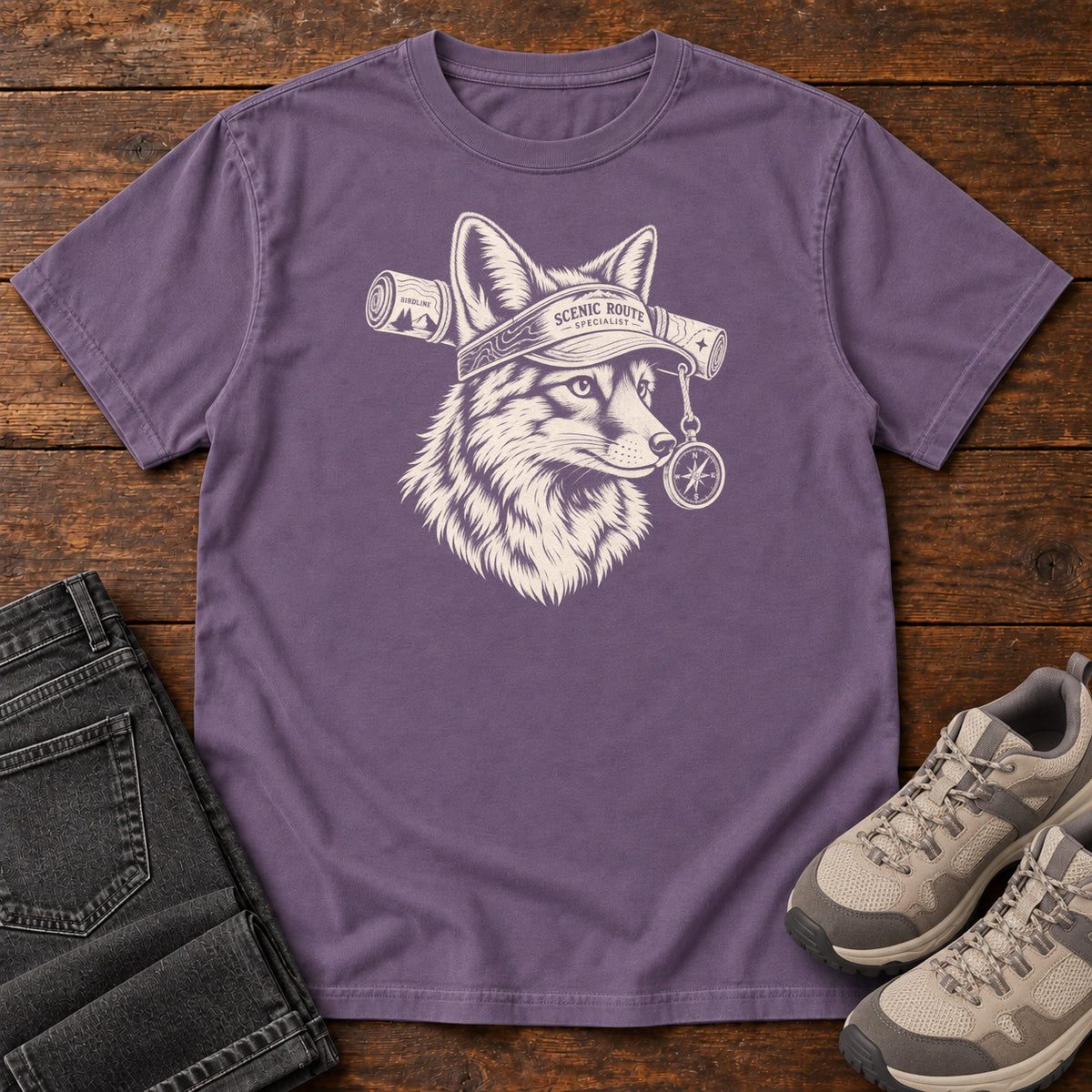 Scenic Route Specialist Cat T-Shirt in Grape