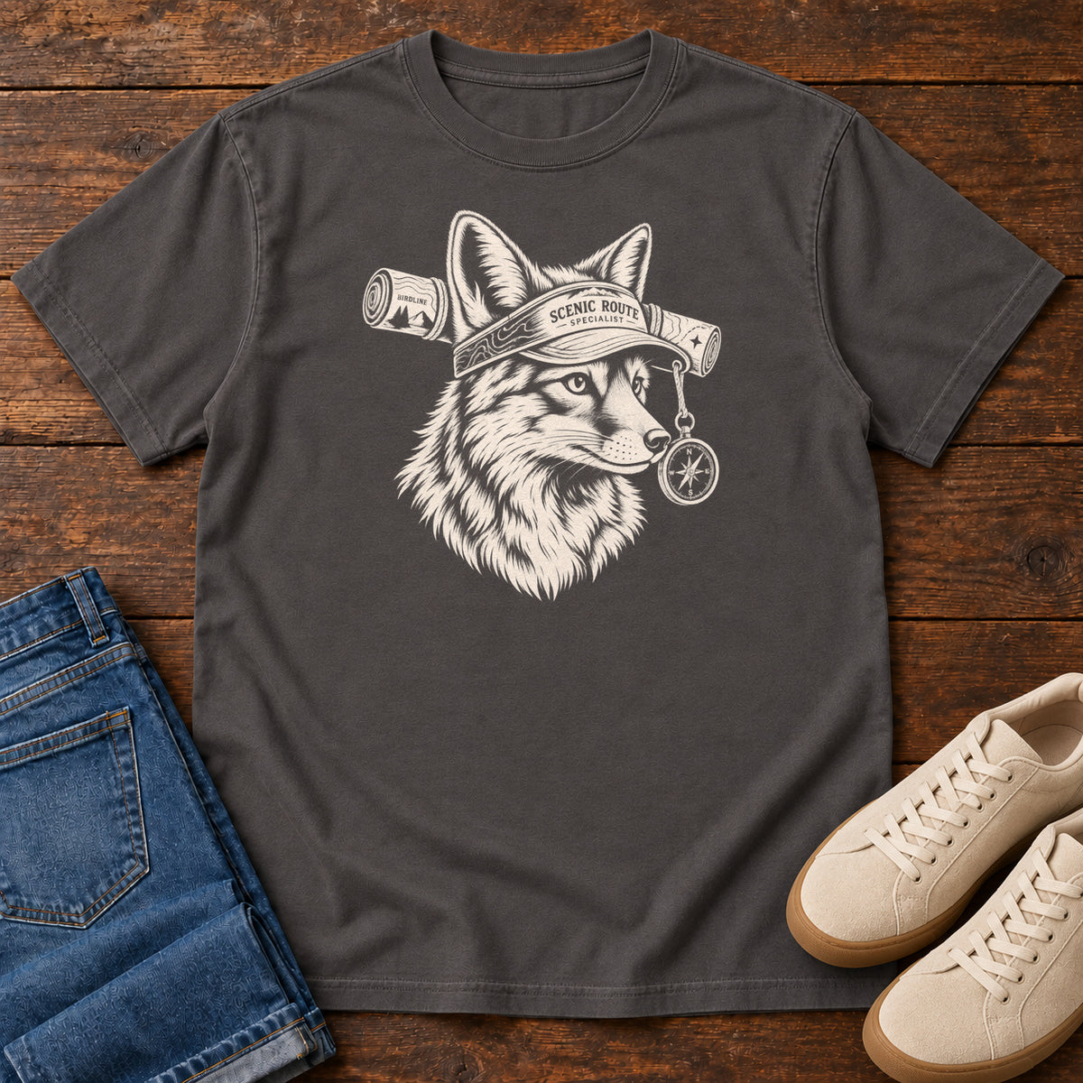 Scenic Route Specialist Cat T-Shirt in Graphite