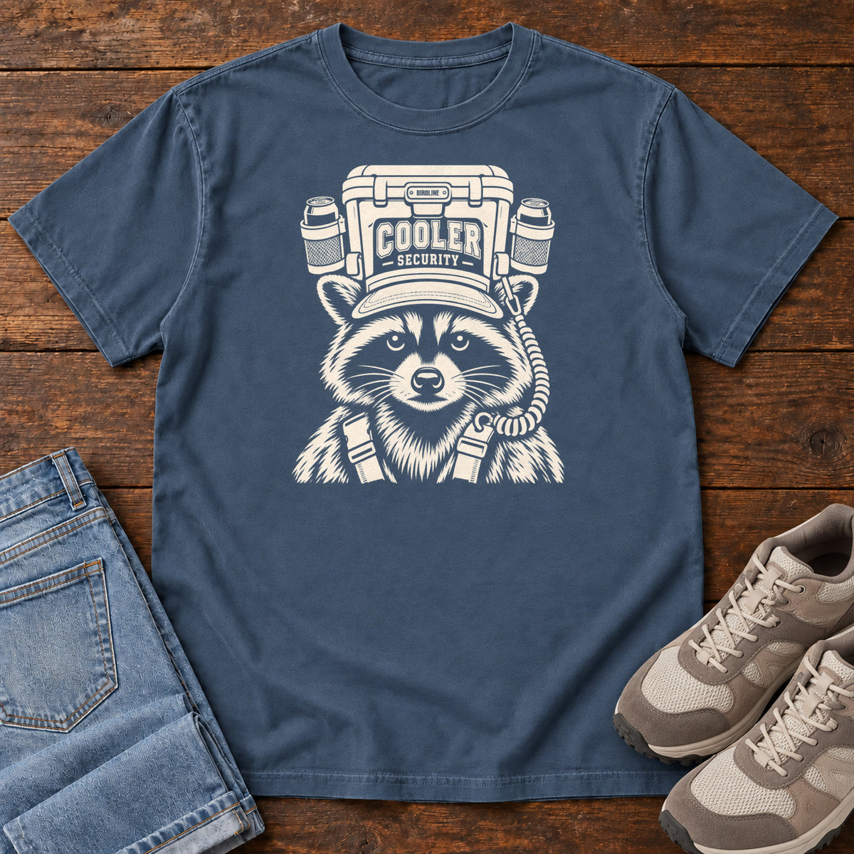 Cooler Security Raccoon T-Shirt in Midnight