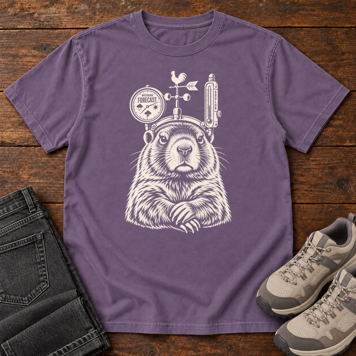 Weather Forecast Marmot T-Shirt in Grape