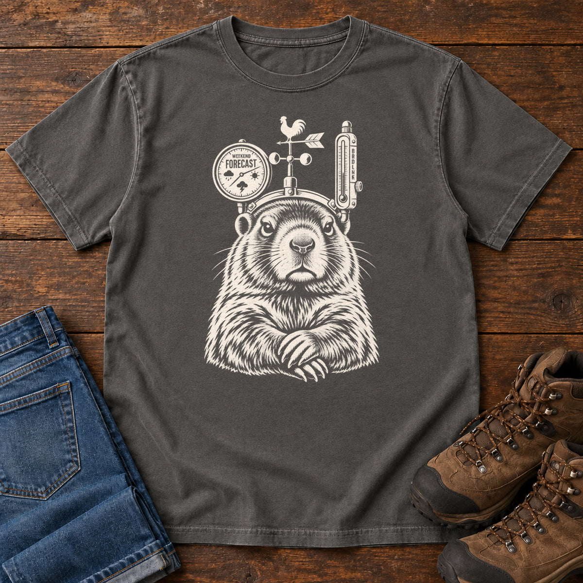 Weather Forecast Marmot T-Shirt in Pepper