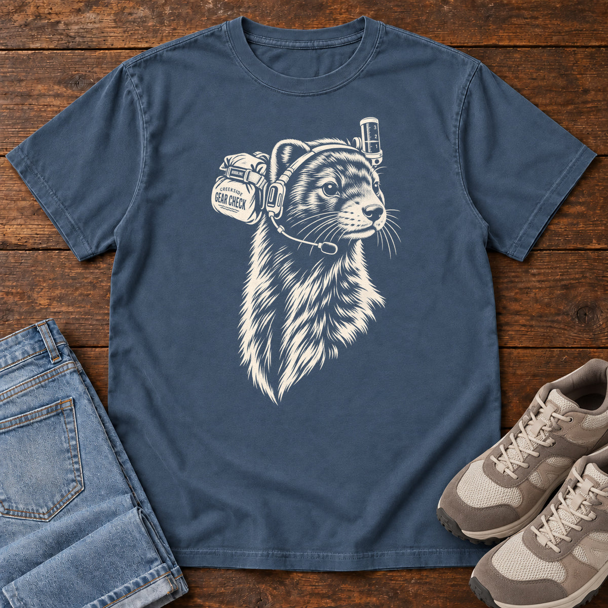 Campfire Coffee Crew Otter T-Shirt in Midnight