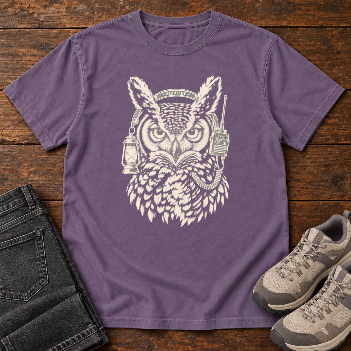 Night Watch Owl T-Shirt in Grape