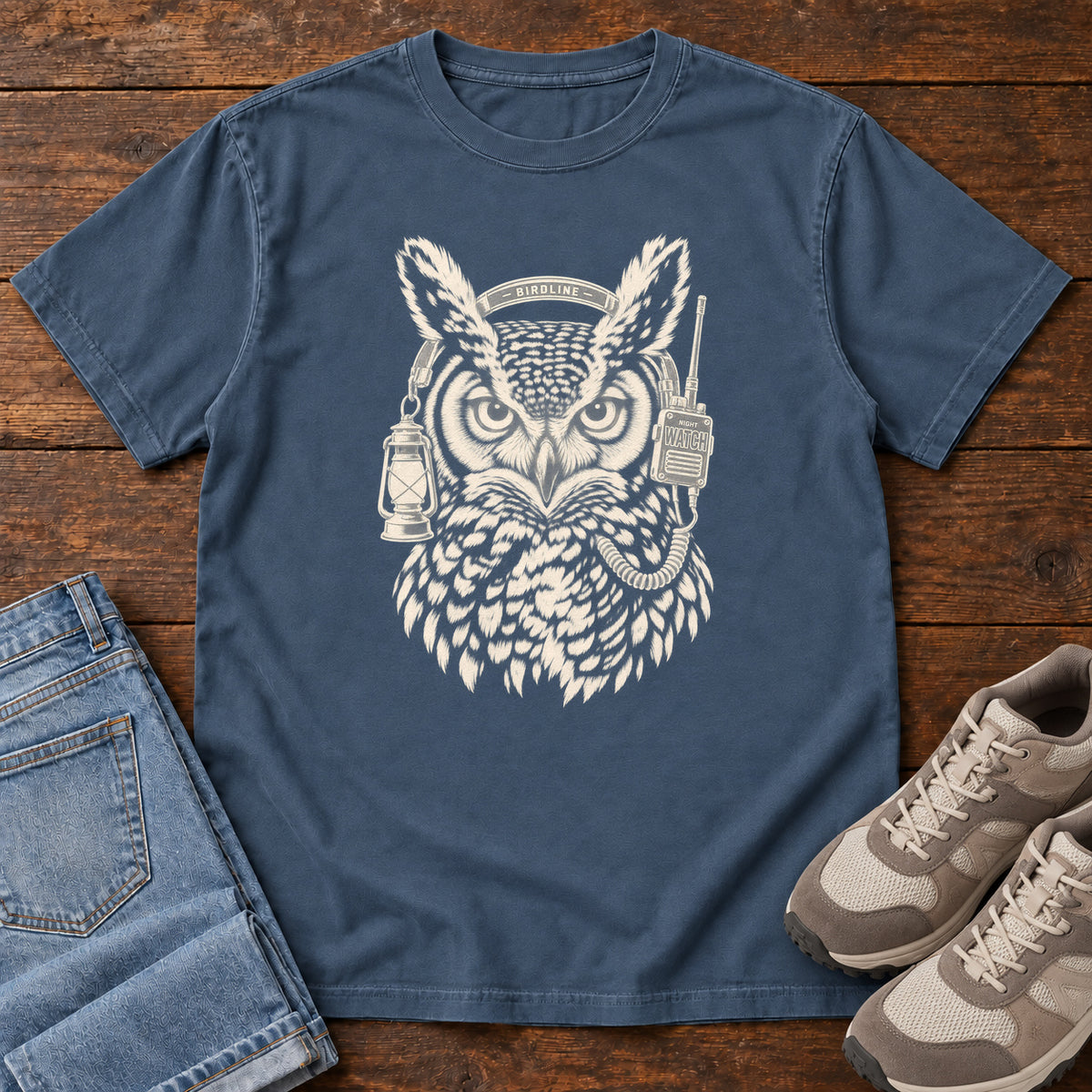 Night Watch Owl T-Shirt in Midnight