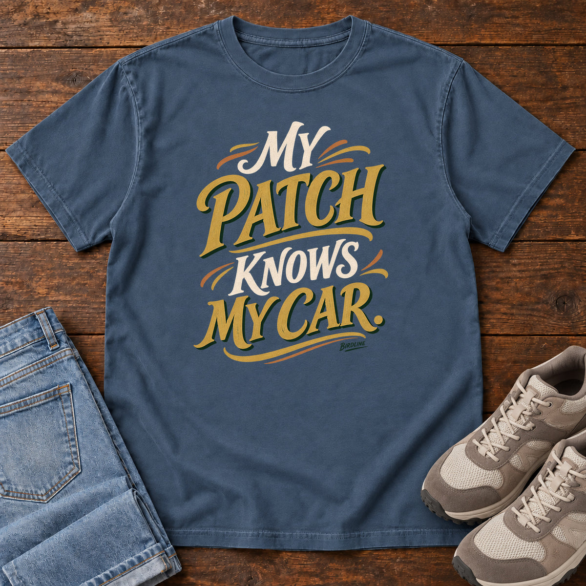 My Patch Knows My Car T-Shirt in Midnight