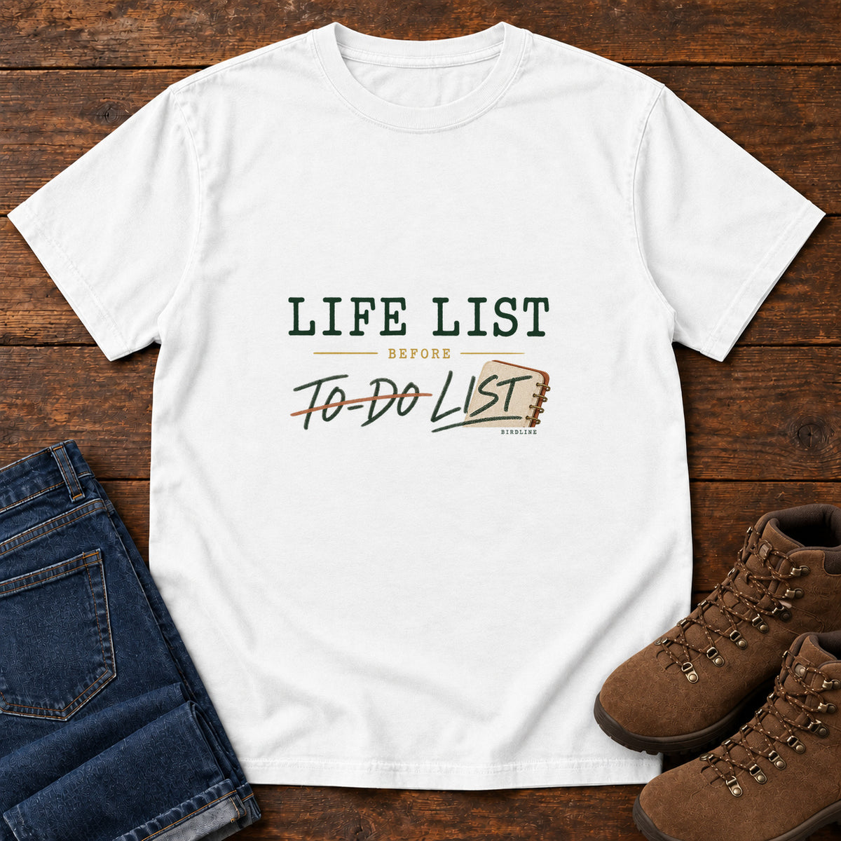 Life List Before To-Do List T-Shirt in White