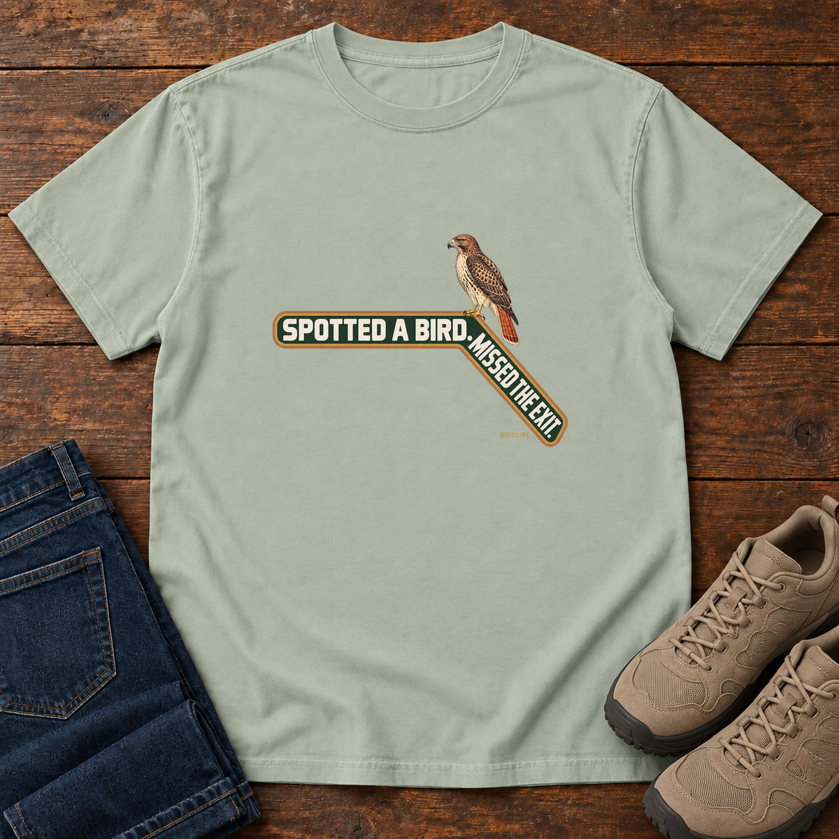 Spotted a Bird Missed the Exit T-Shirt in Bay