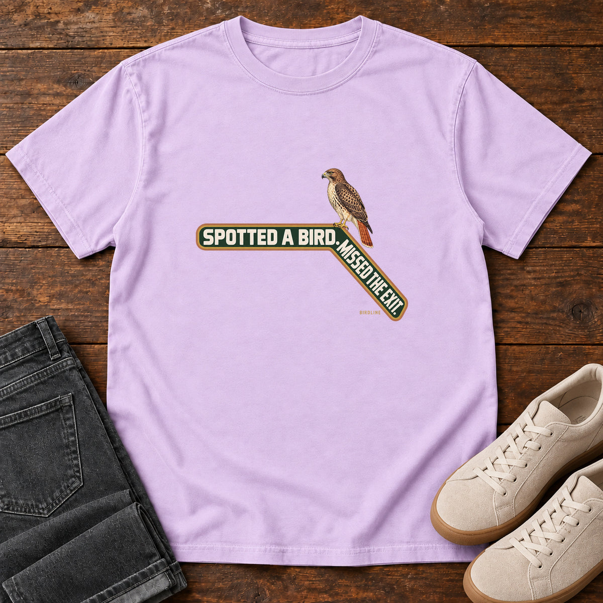 Spotted a Bird Missed the Exit T-Shirt in Orchid