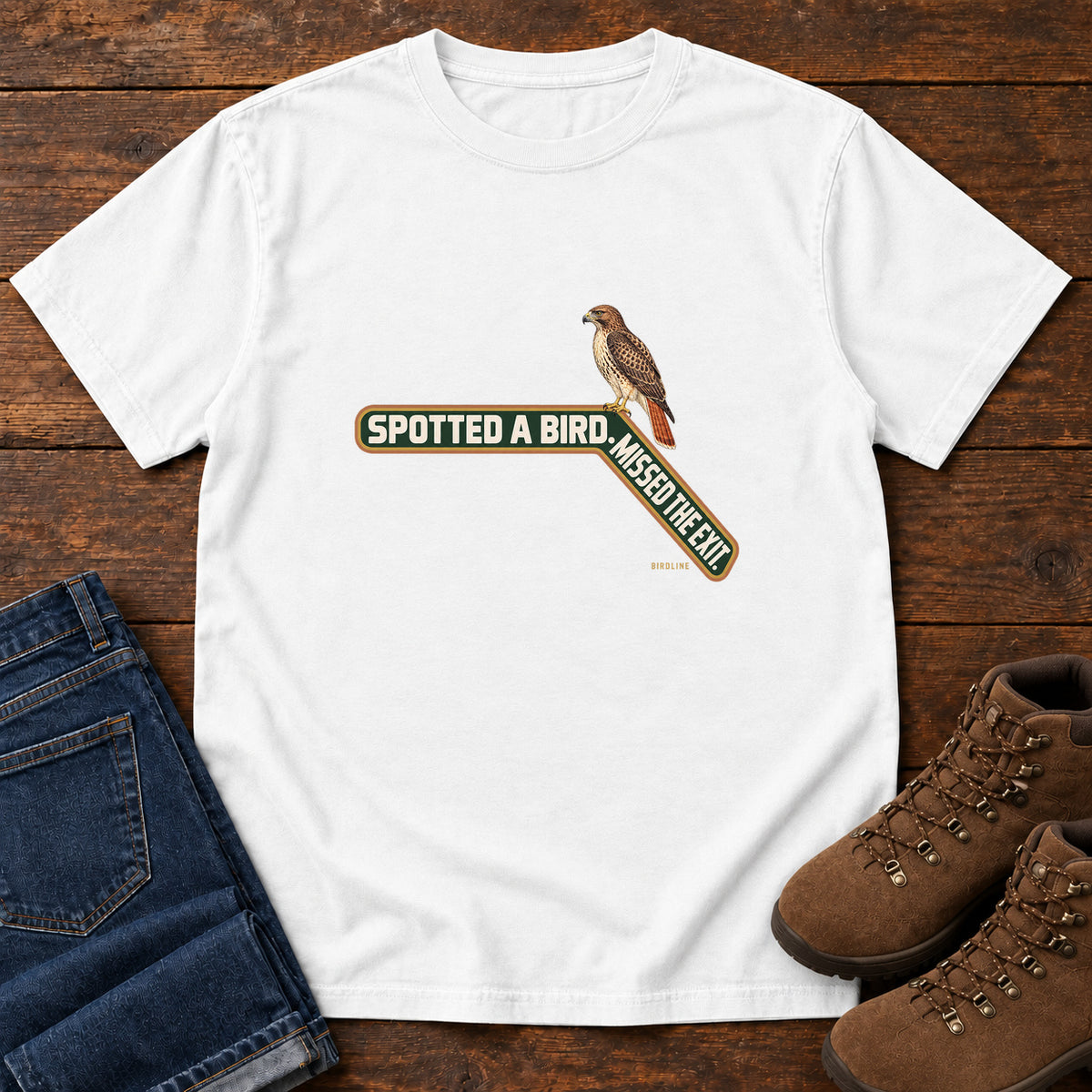 Spotted a Bird Missed the Exit T-Shirt in White