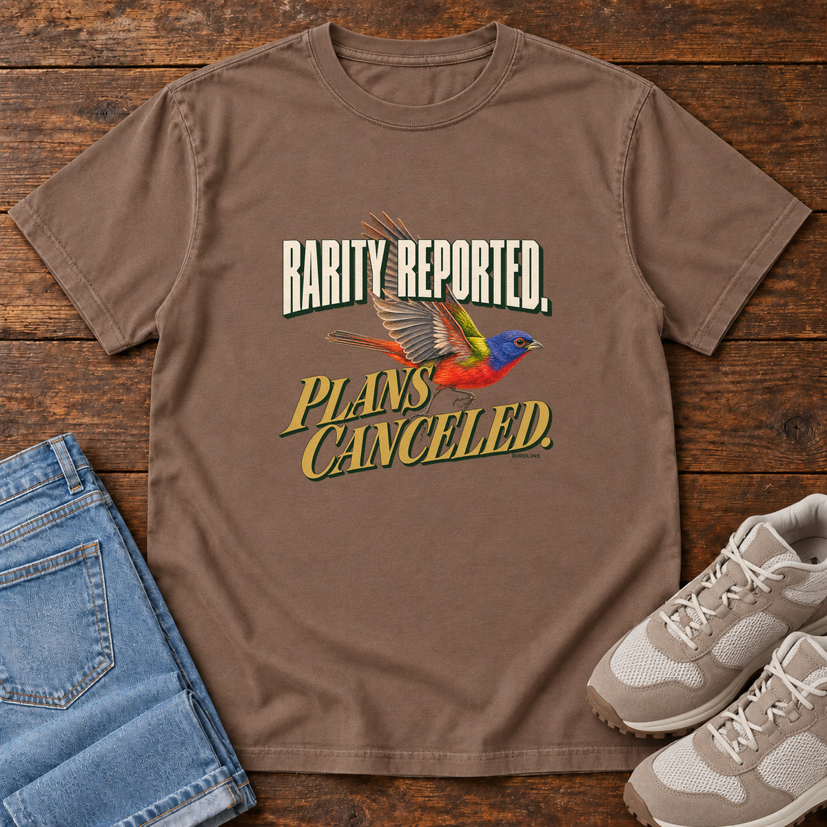 Rarity Reported Plans Cancelled T-Shirt in Espresso