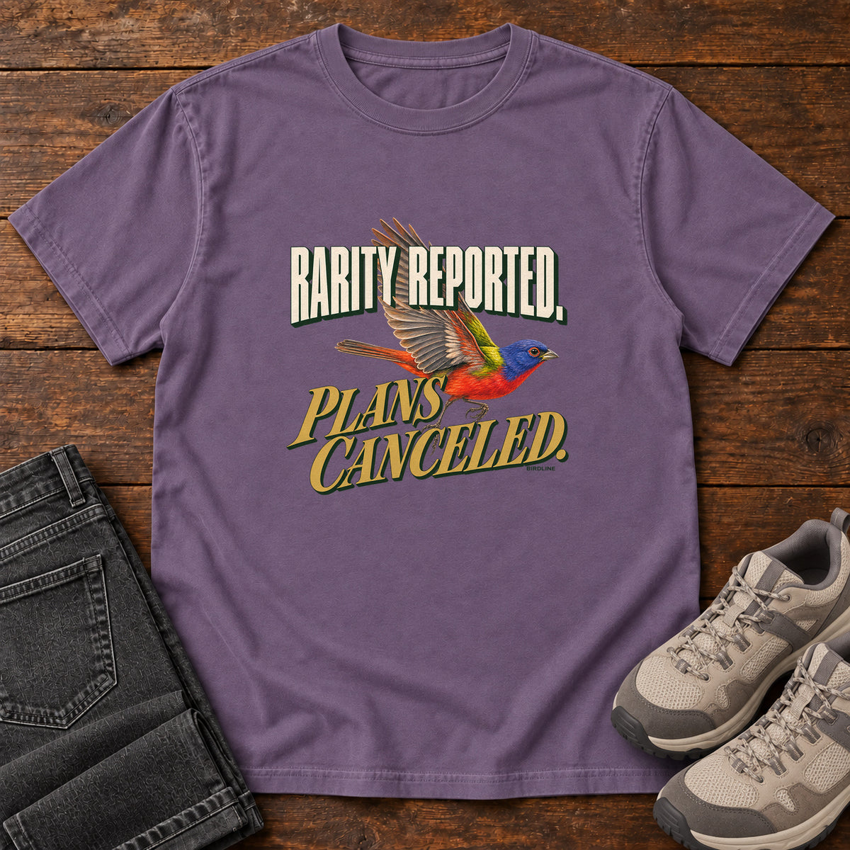 Rarity Reported Plans Cancelled T-Shirt in Grape
