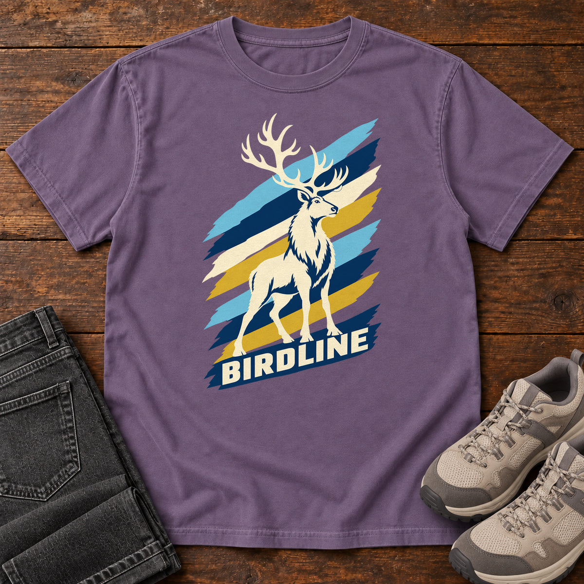 Birdline White Elk T-Shirt in Grape