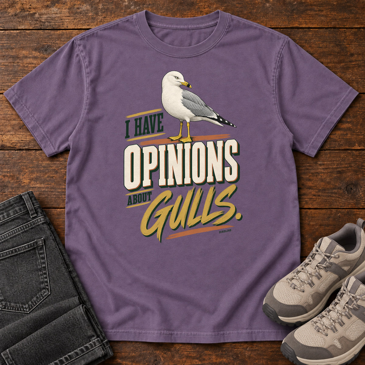 I Have Opinions About Gulls T-Shirt in Grape