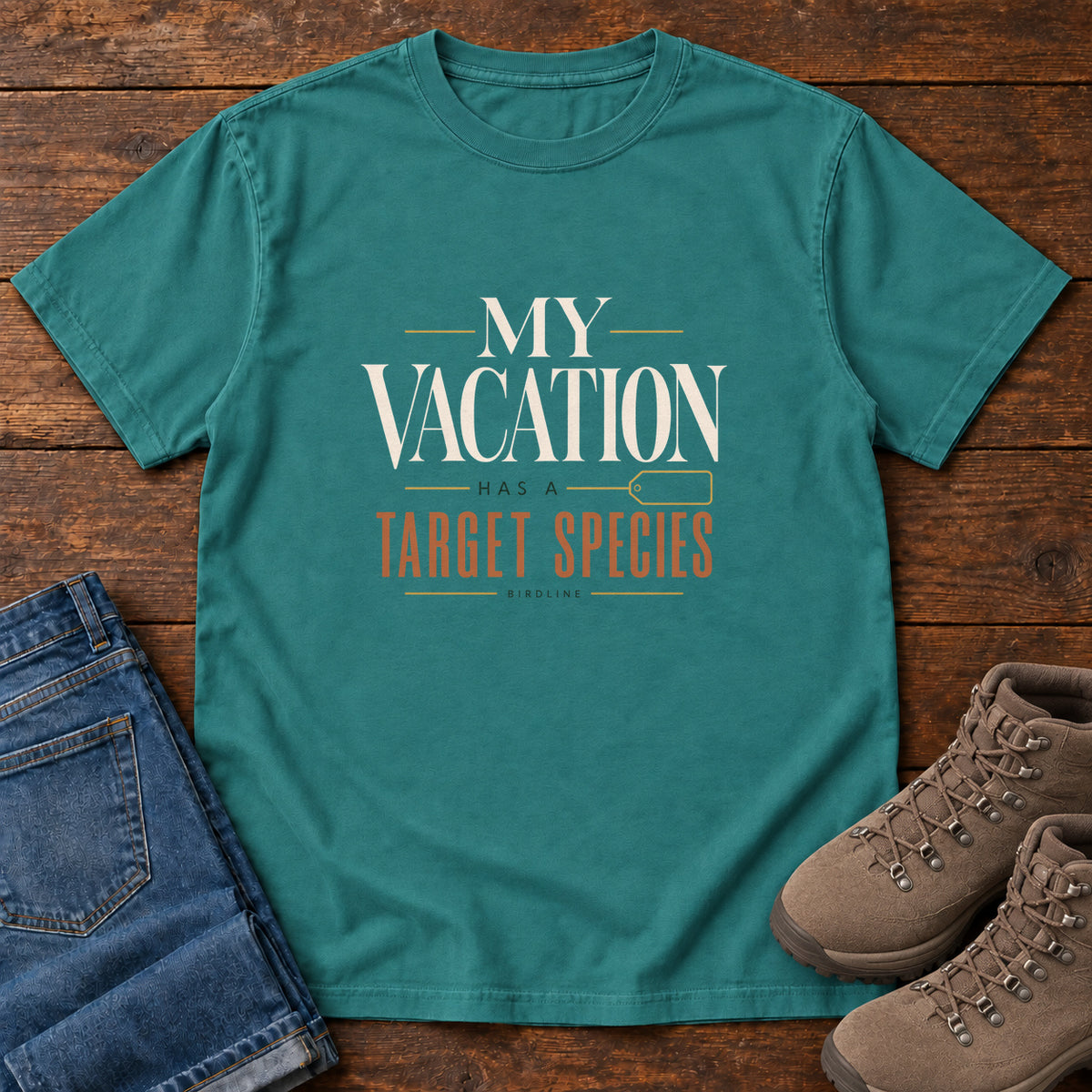 My Vacation Has a Target Species T-Shirt in Emerald