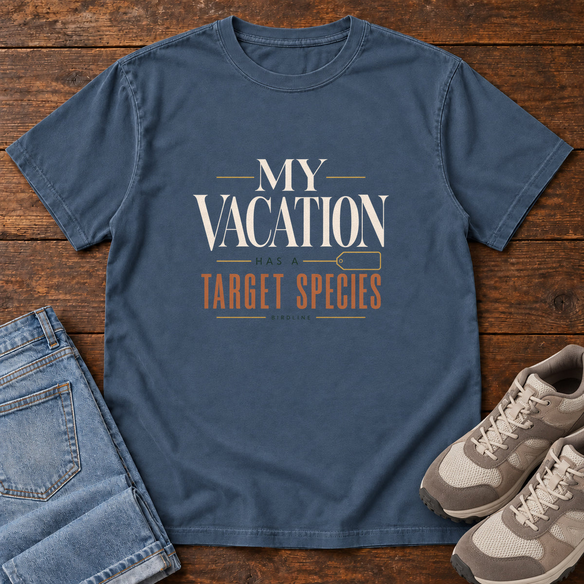 My Vacation Has a Target Species T-Shirt in Midnight