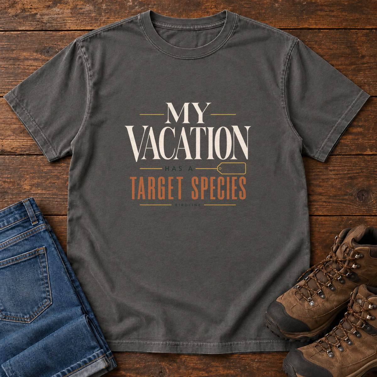 My Vacation Has a Target Species T-Shirt in Pepper