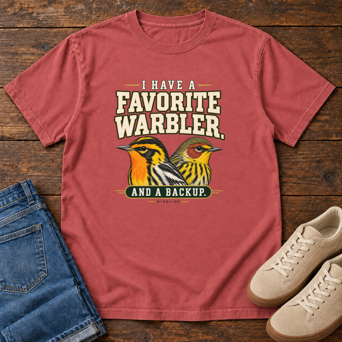I Have a Favorite Warbler and a Backup T-Shirt in Crimson