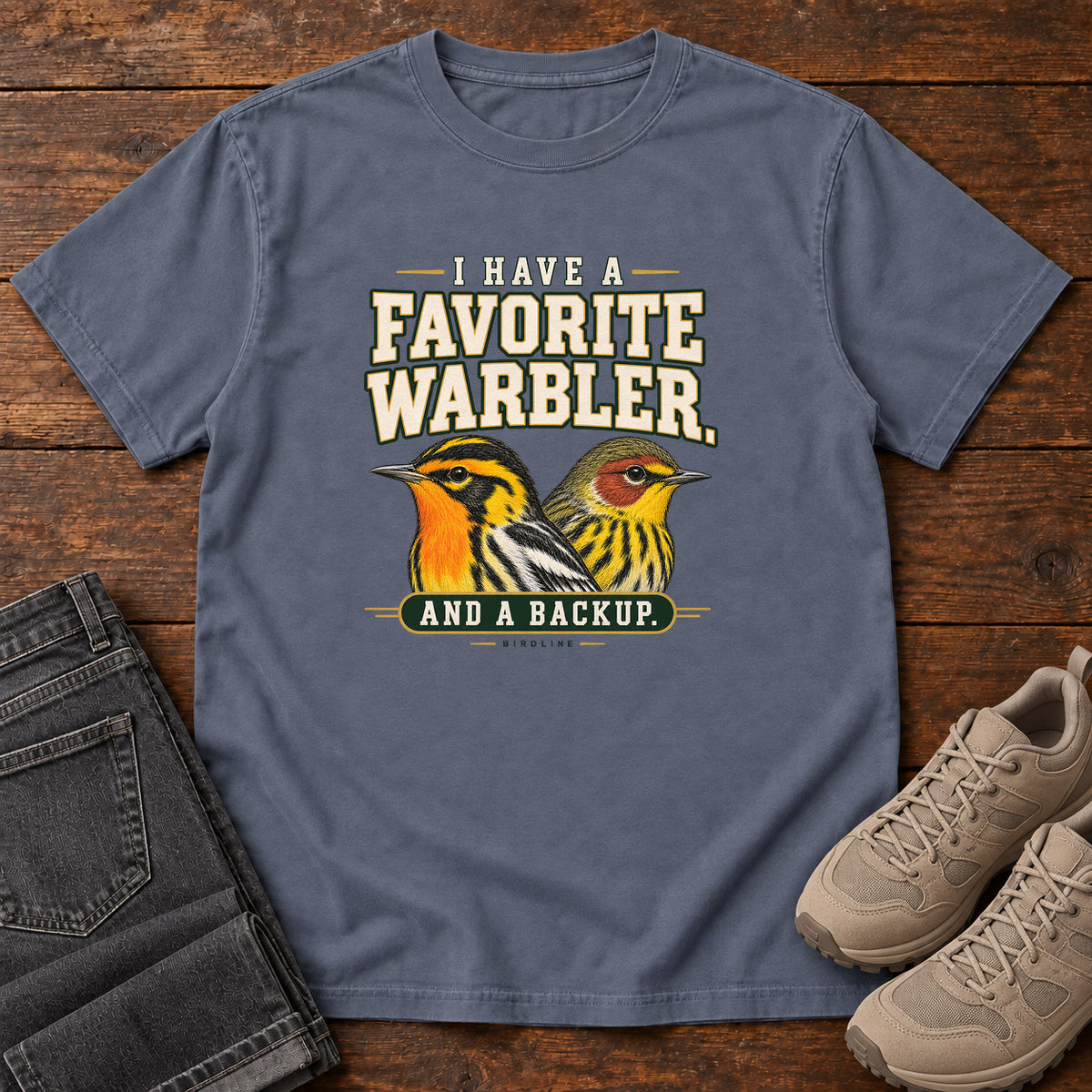 I Have a Favorite Warbler and a Backup T-Shirt in Denim