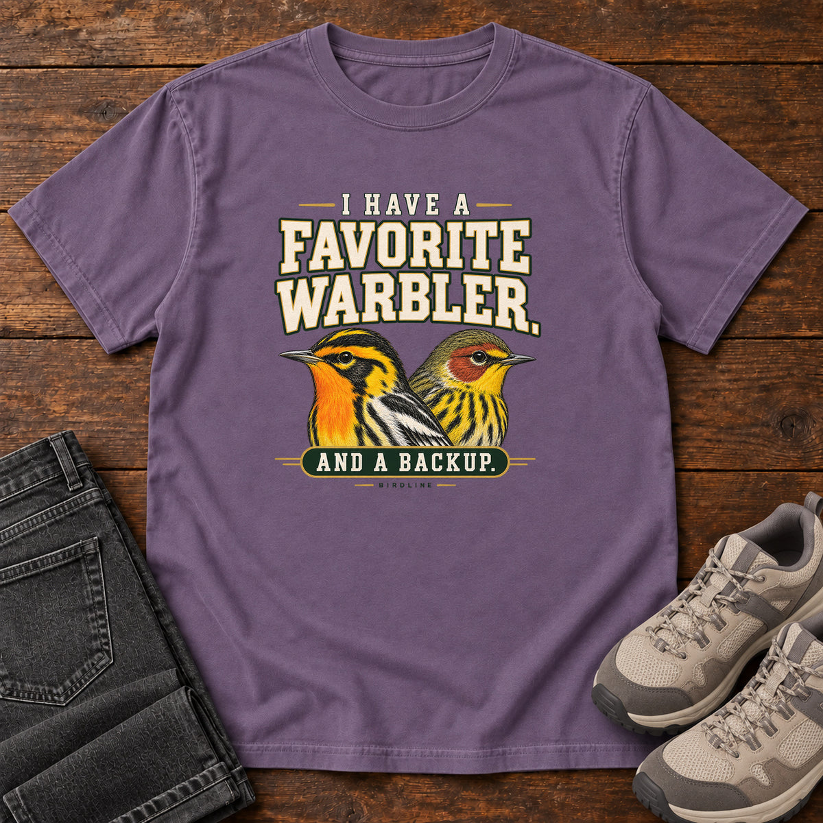 I Have a Favorite Warbler and a Backup T-Shirt in Grape