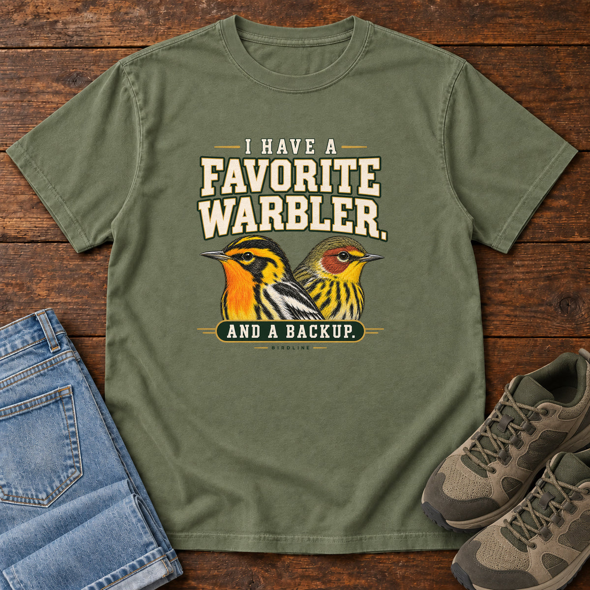 I Have a Favorite Warbler and a Backup T-Shirt in Moss