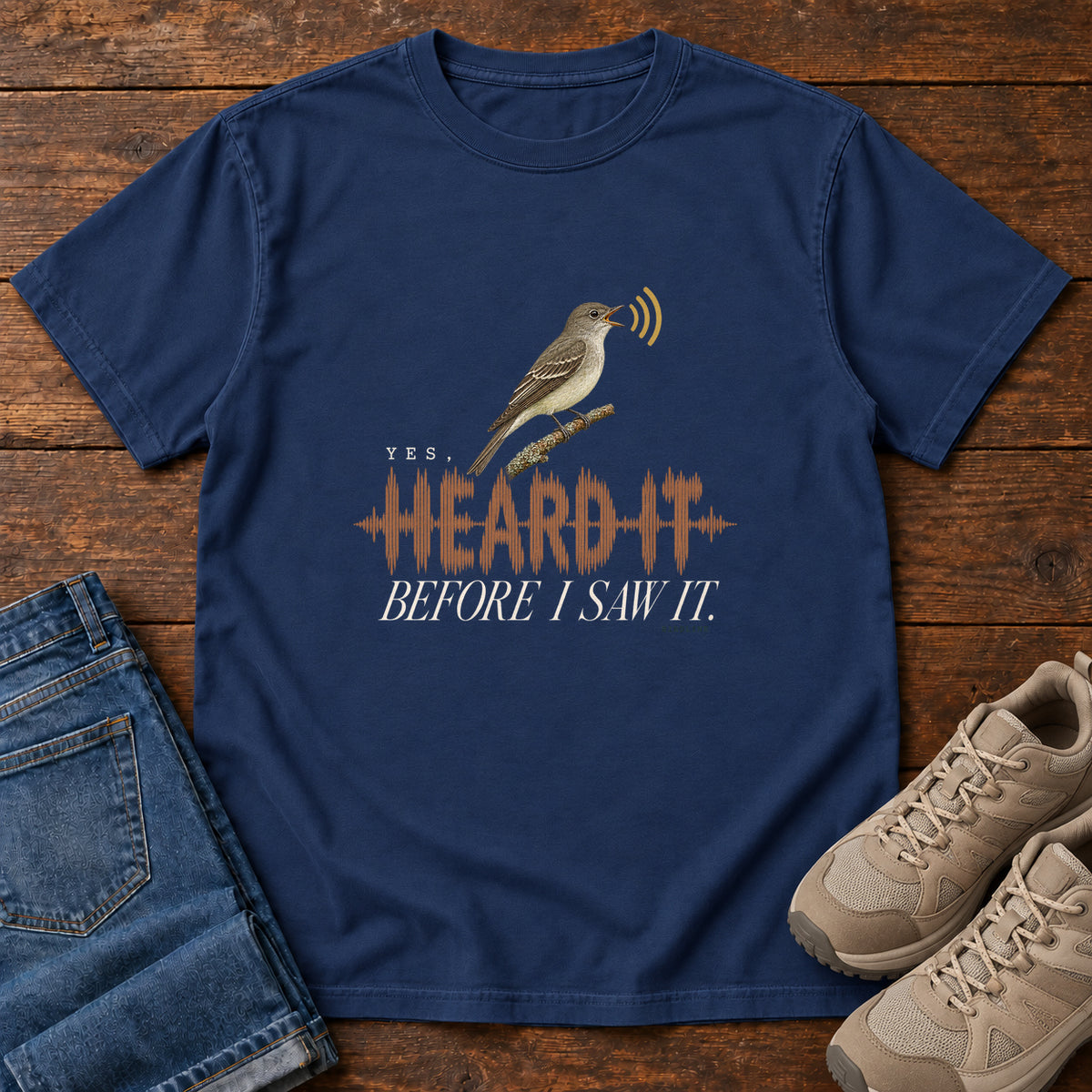 Yes I Heard It Before I Saw It T-Shirt in True Navy