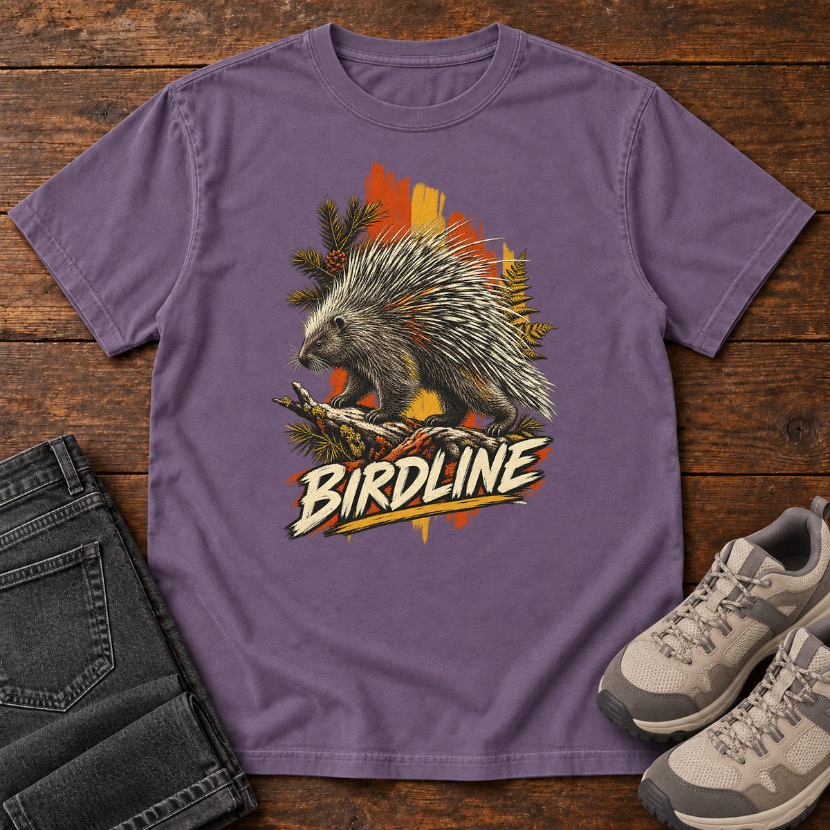 Birdline Porcupine Paint T-Shirt in Grape