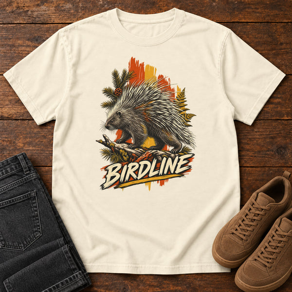 Birdline Porcupine Paint T-Shirt in Ivory, front view