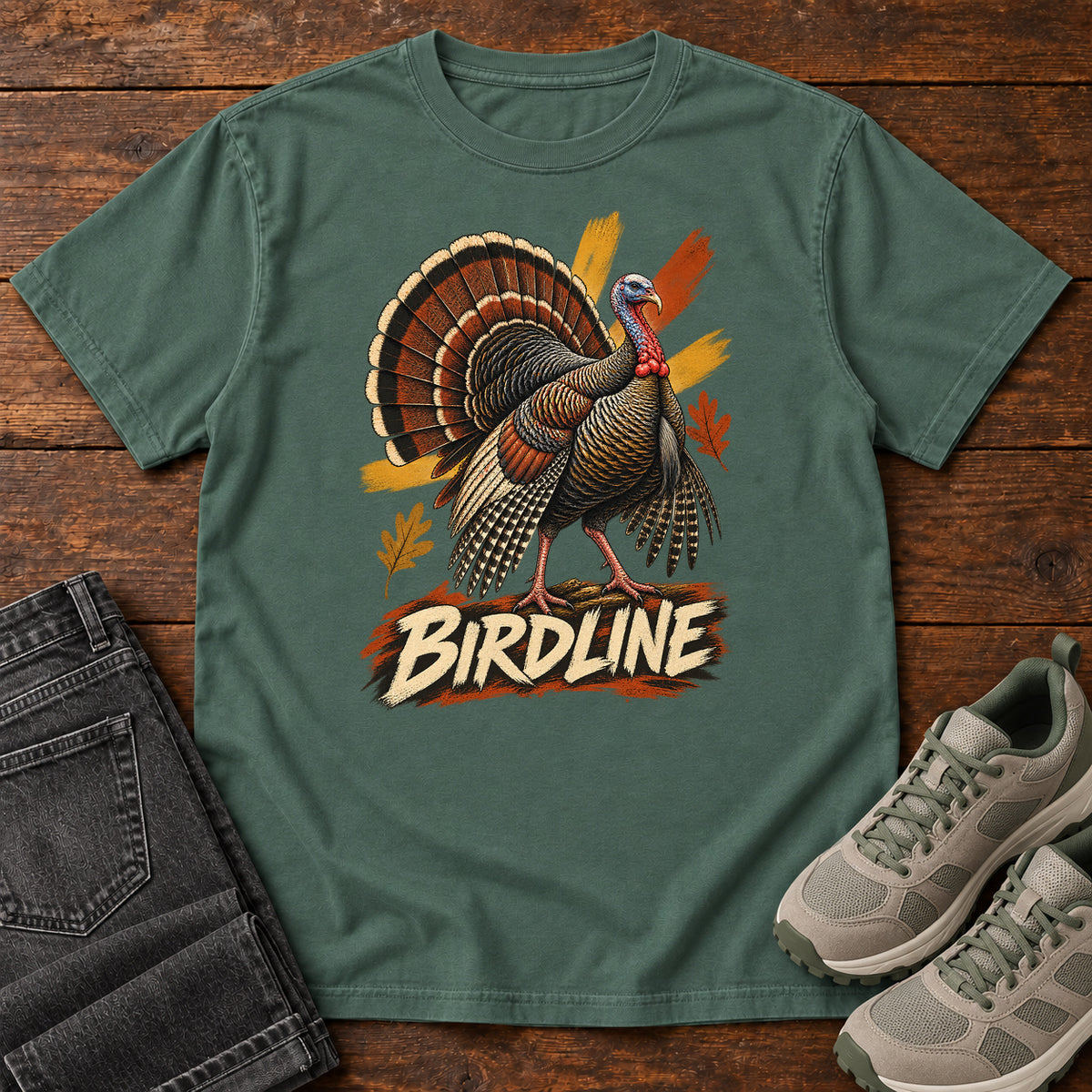 Birdline Turkey T-Shirt in Blue Spruce