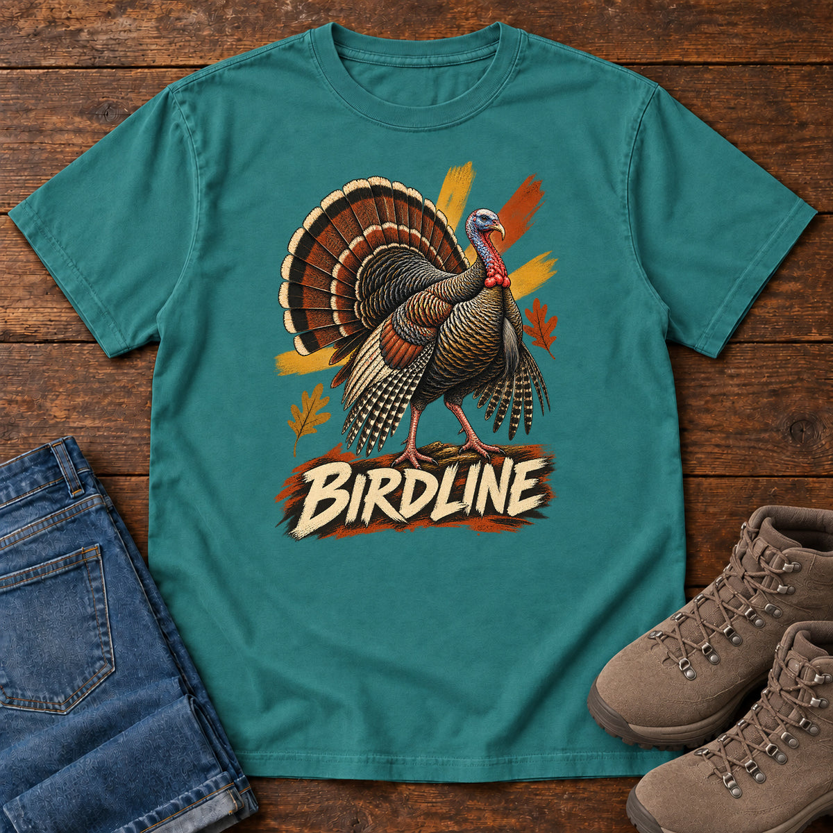 Birdline Turkey T-Shirt in Emerald