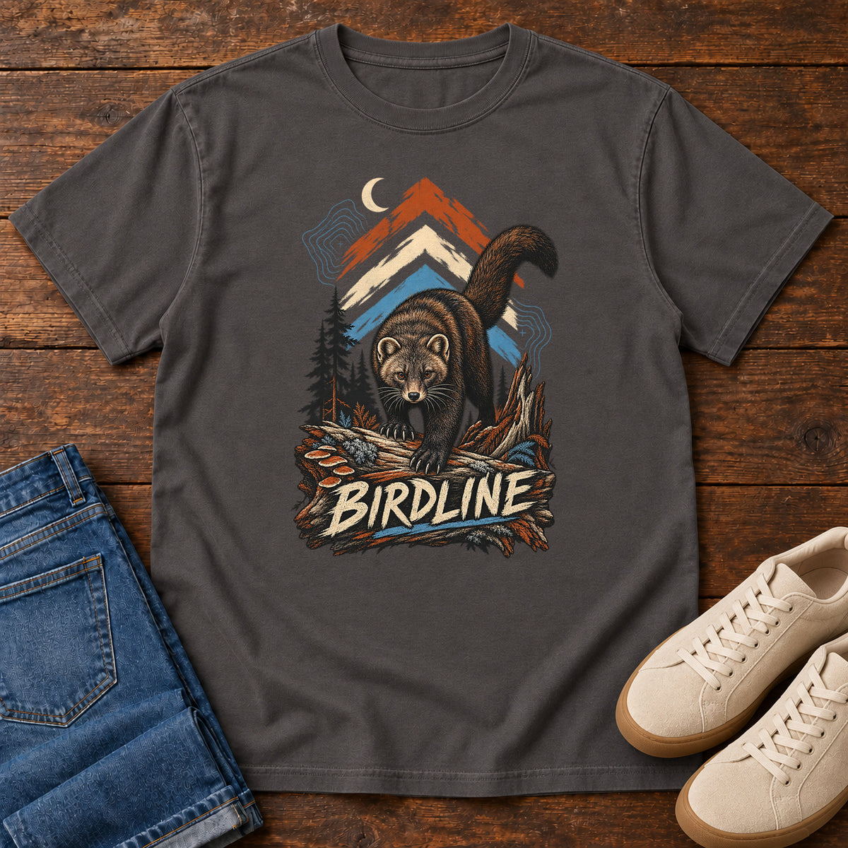 Birdline Panther Mountain T-Shirt in Graphite