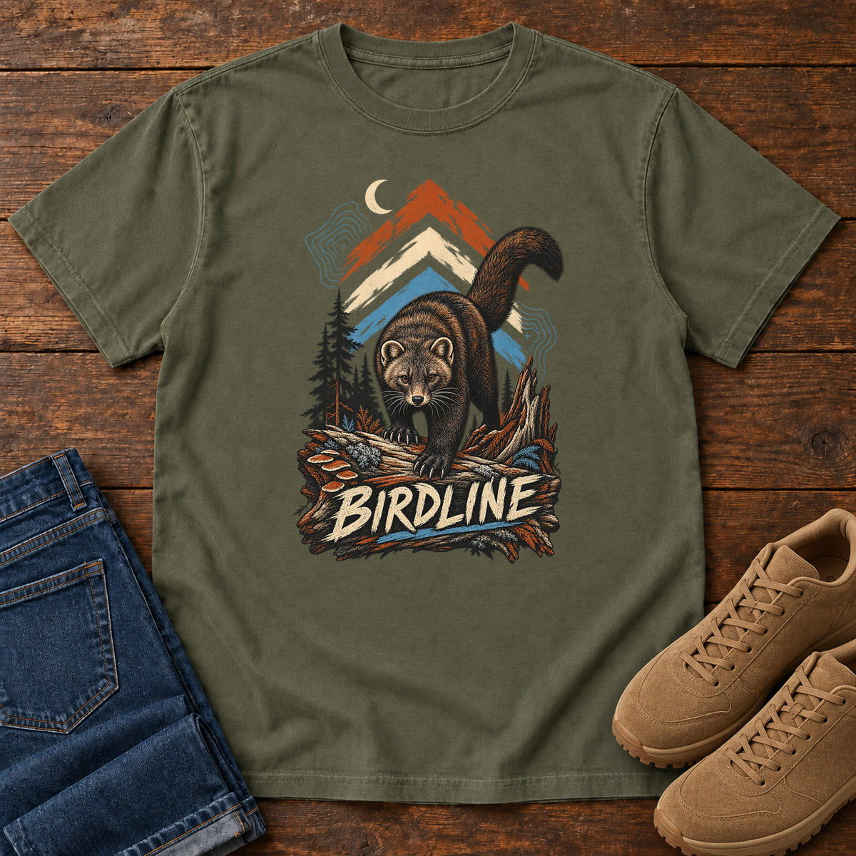 Birdline Panther Mountain T-Shirt in Sage