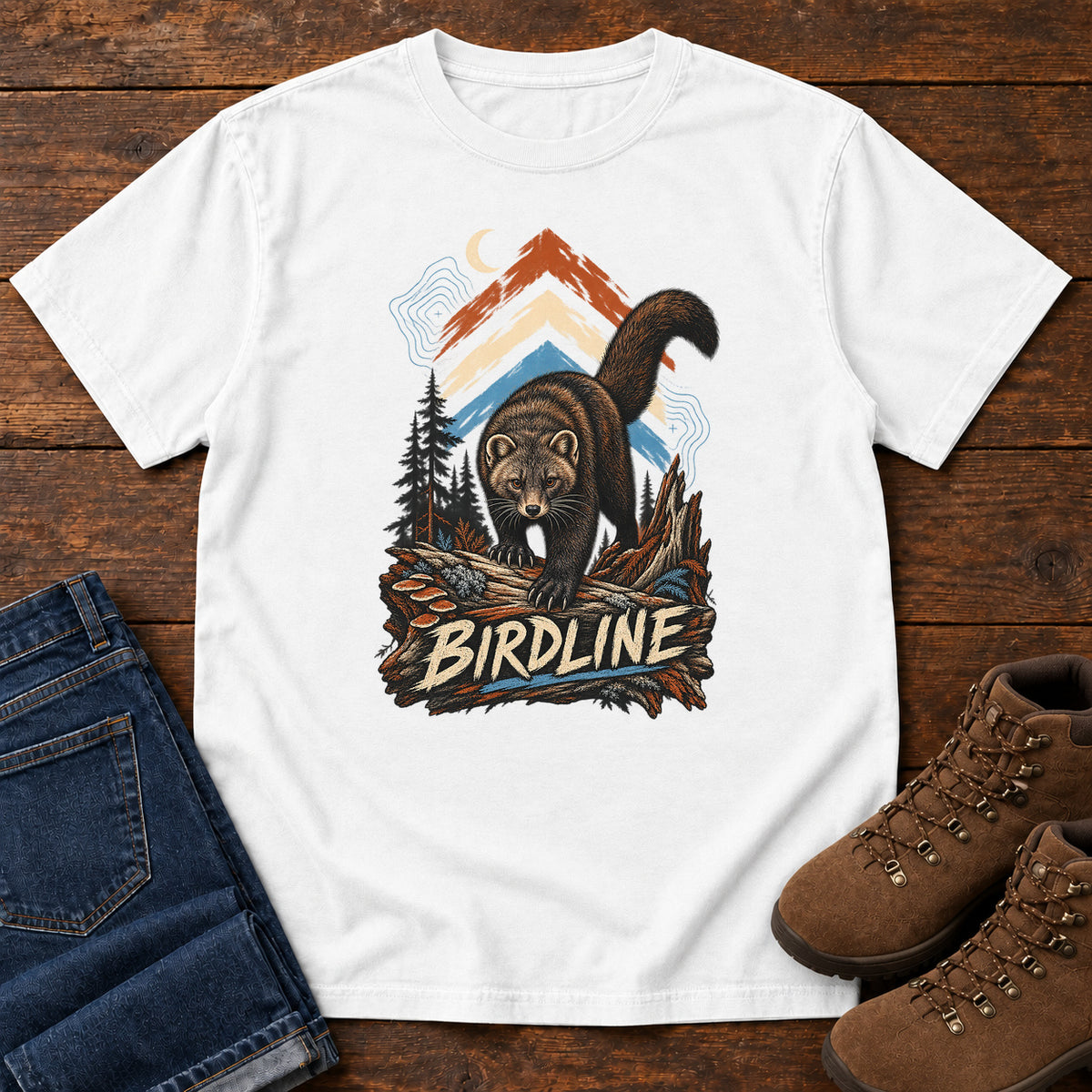 Birdline Panther Mountain T-Shirt in White