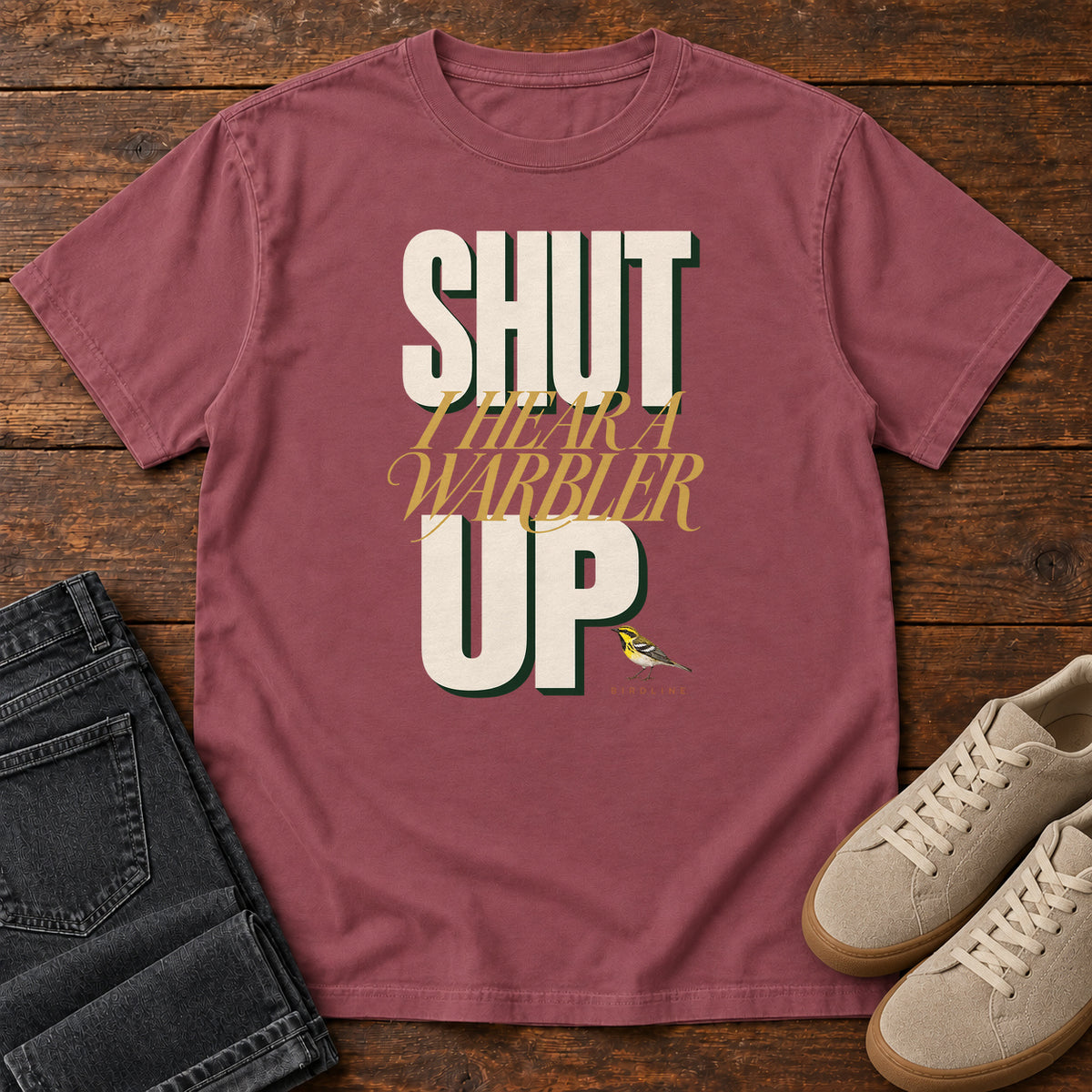 Shut Your Warbler up T-Shirt in Brick