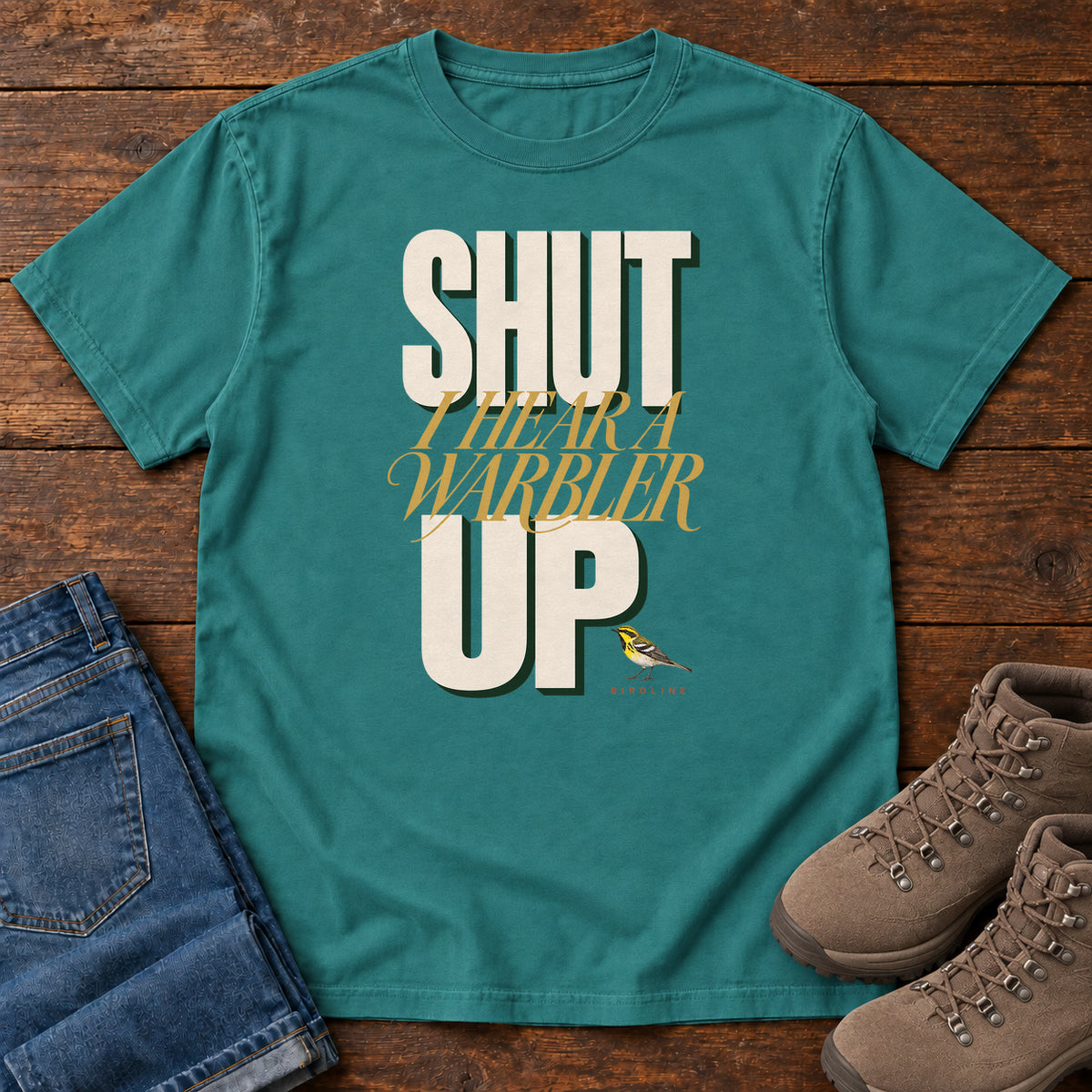 Shut Your Warbler up T-Shirt in Emerald
