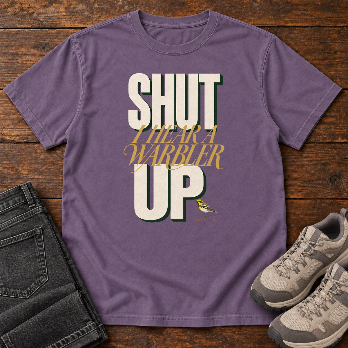 Shut Your Warbler up T-Shirt in Grape