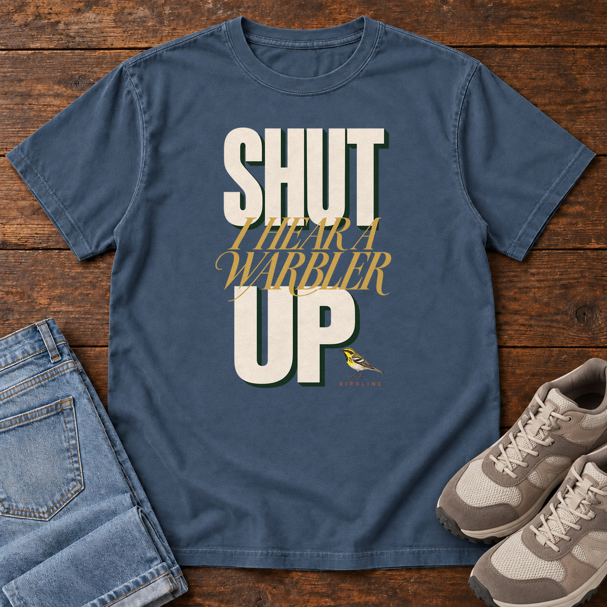 Shut Your Warbler up T-Shirt in Midnight