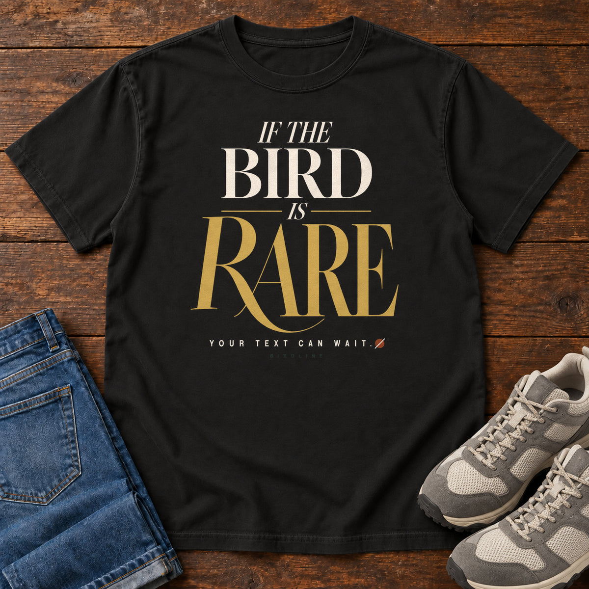If the Bird is Rare Your Exit Can Wait T-Shirt in Black