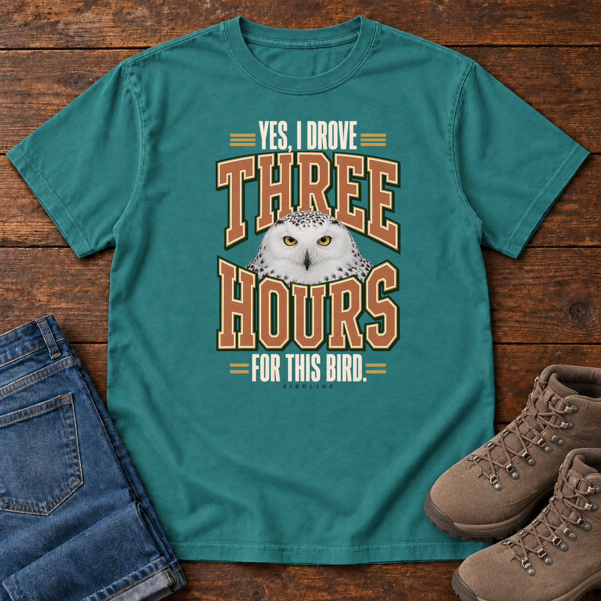 Yes I Drove Three Hours for This Bird T-Shirt in Emerald