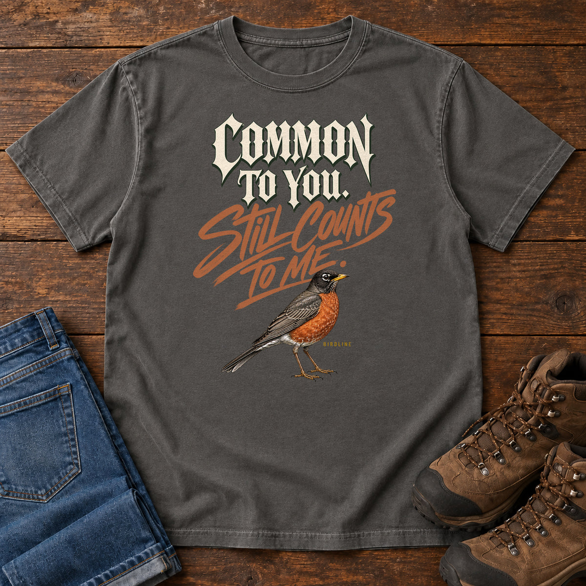 Common to You Still Counts to Me Robin T-Shirt in Pepper