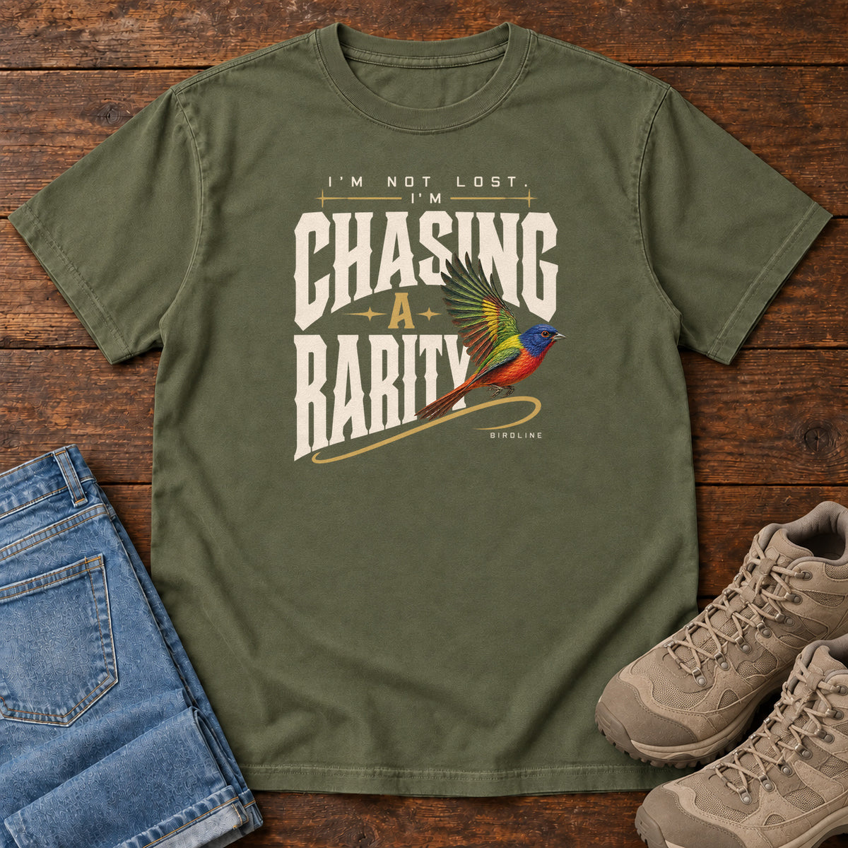 I'm Not Lost I'm Chasing a Rarity T-Shirt in Hemp