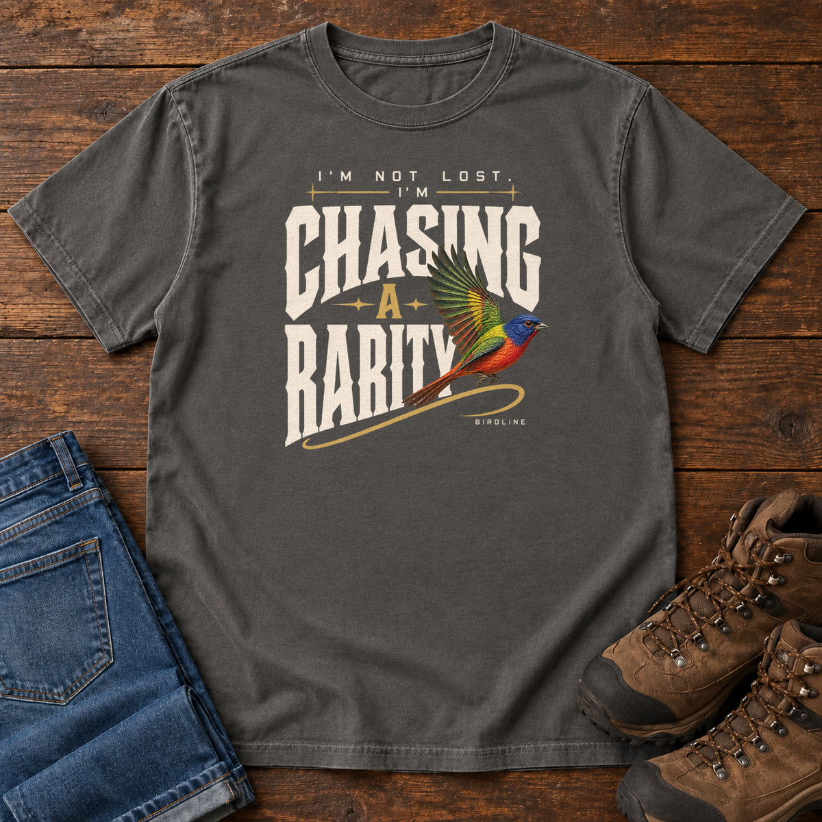 I'm Not Lost I'm Chasing a Rarity T-Shirt in Pepper