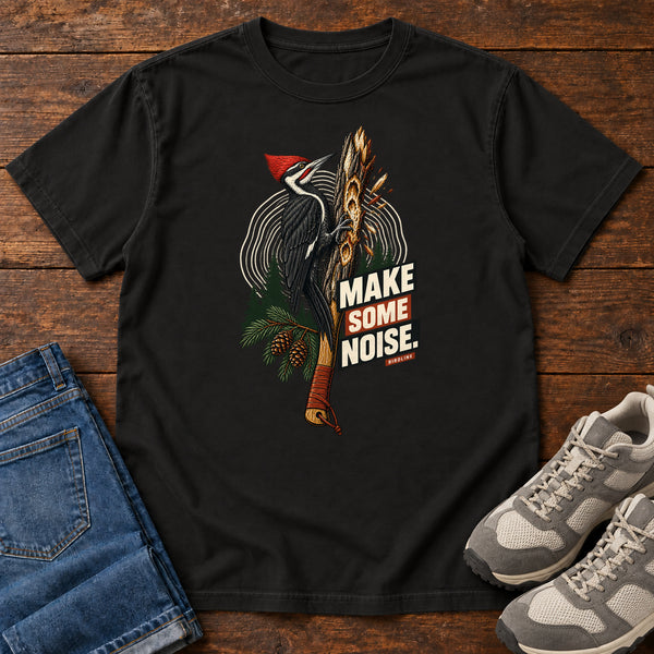 Make Some Noise Woodpecker T-Shirt, alternate view