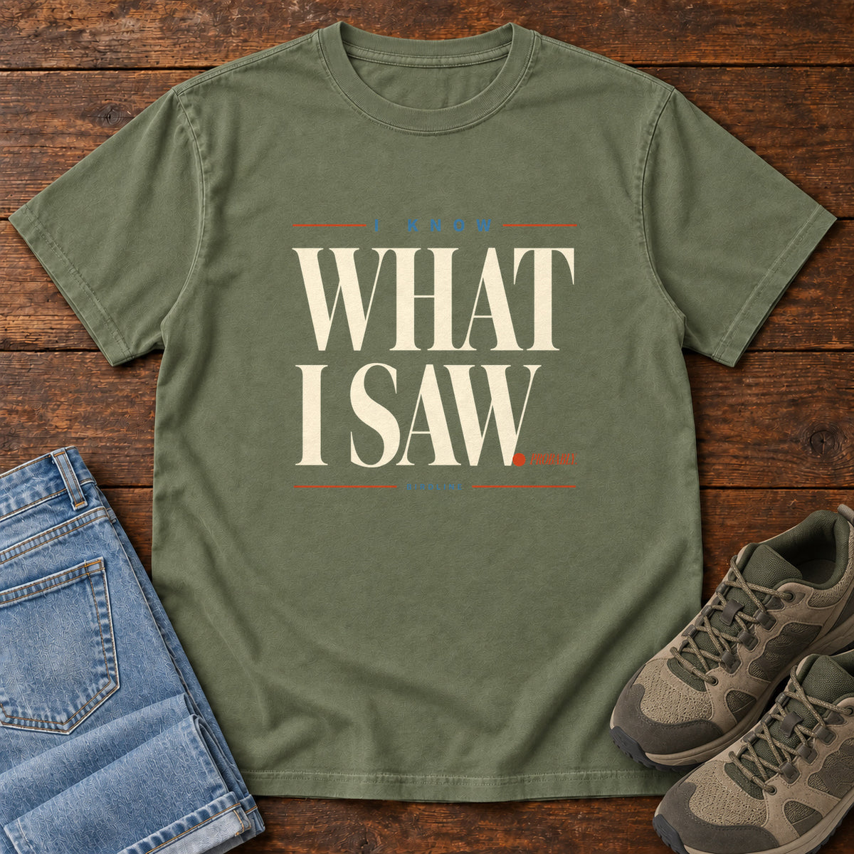 I Know What I Saw Variant T-Shirt in Moss