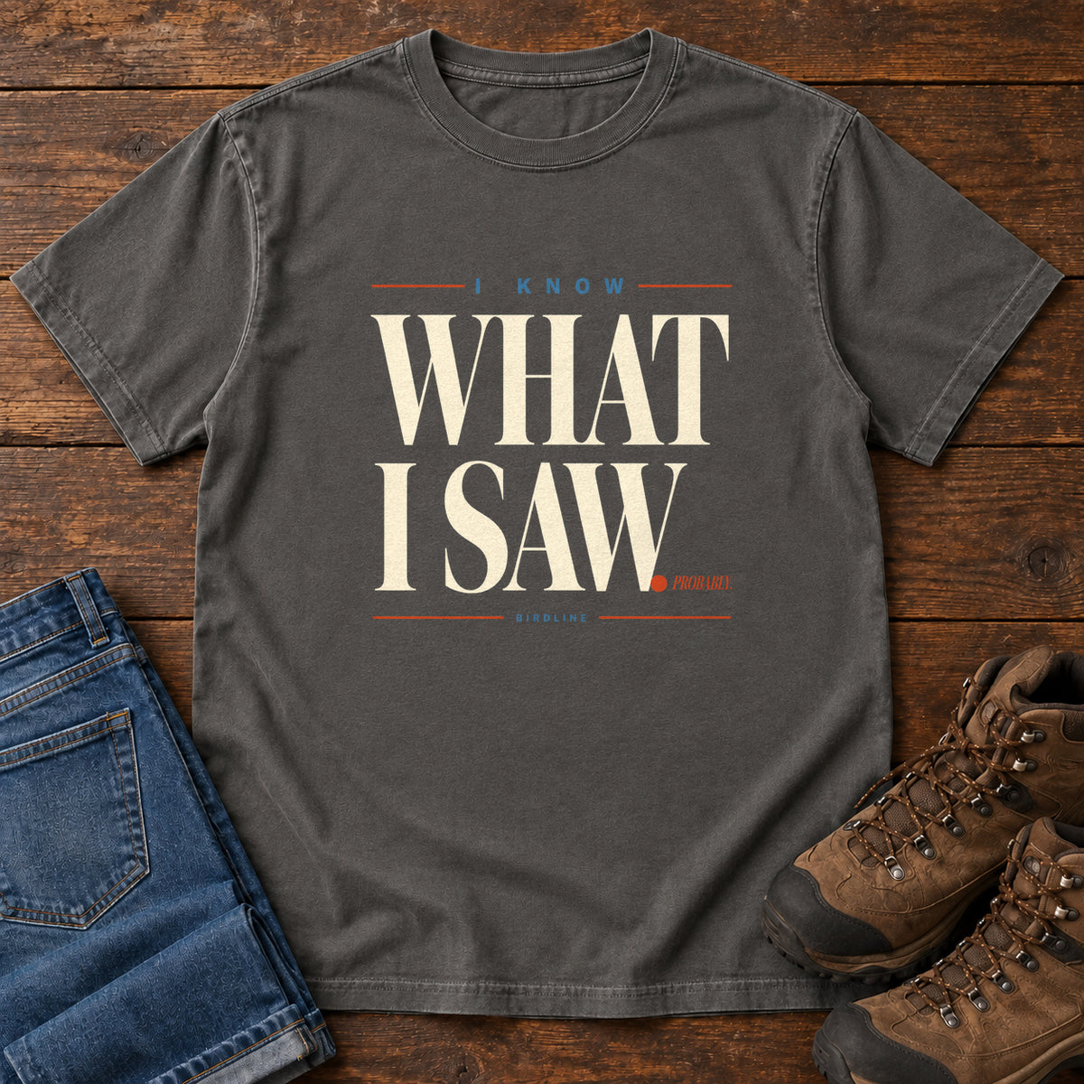 I Know What I Saw Variant T-Shirt in Pepper