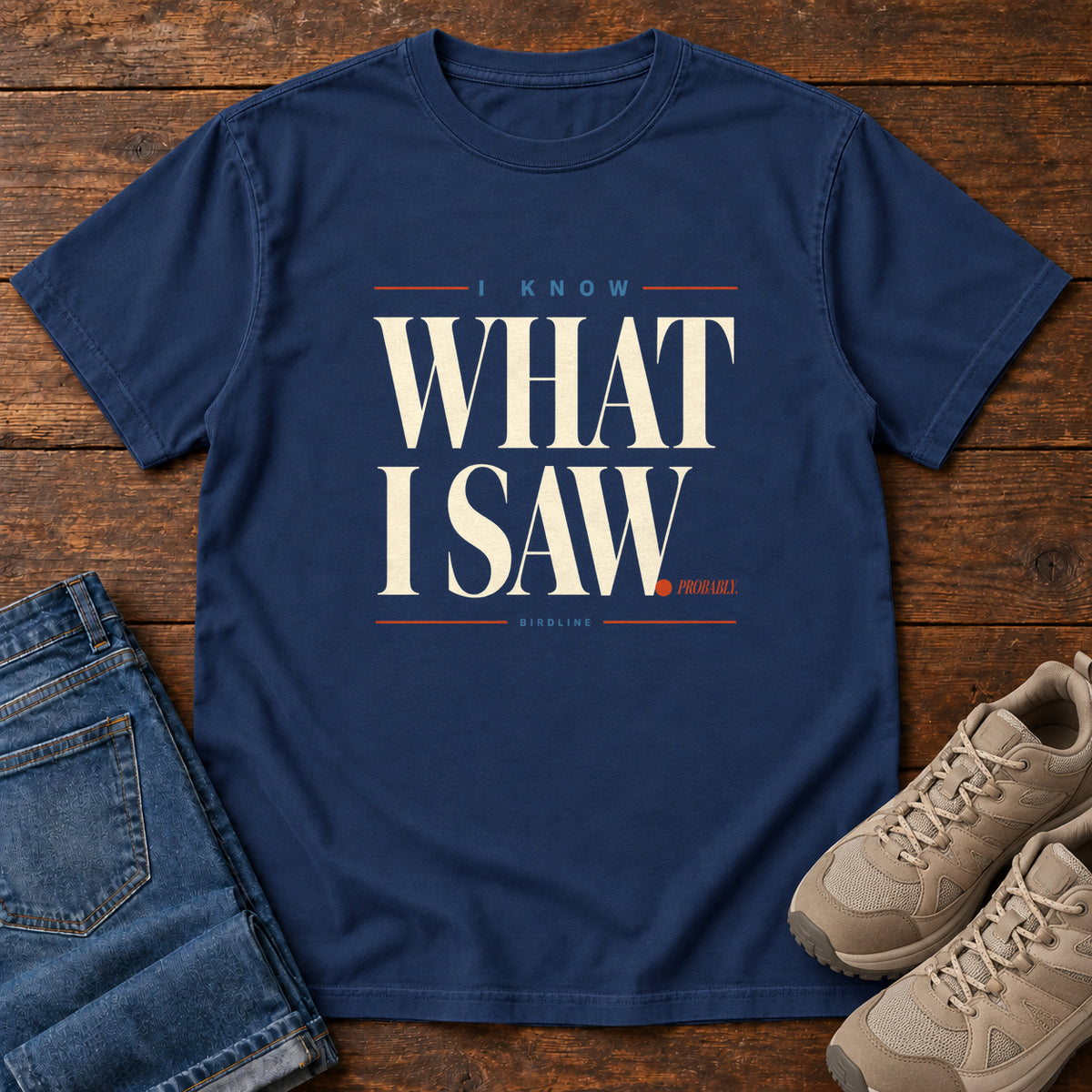 I Know What I Saw Variant T-Shirt in True Navy
