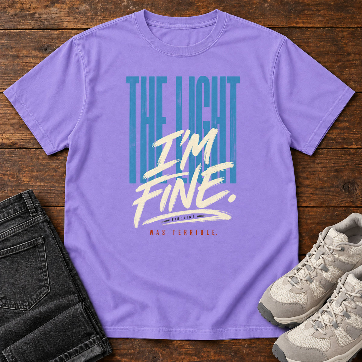 The Light I'm Fine Was Terrible T-Shirt in Violet