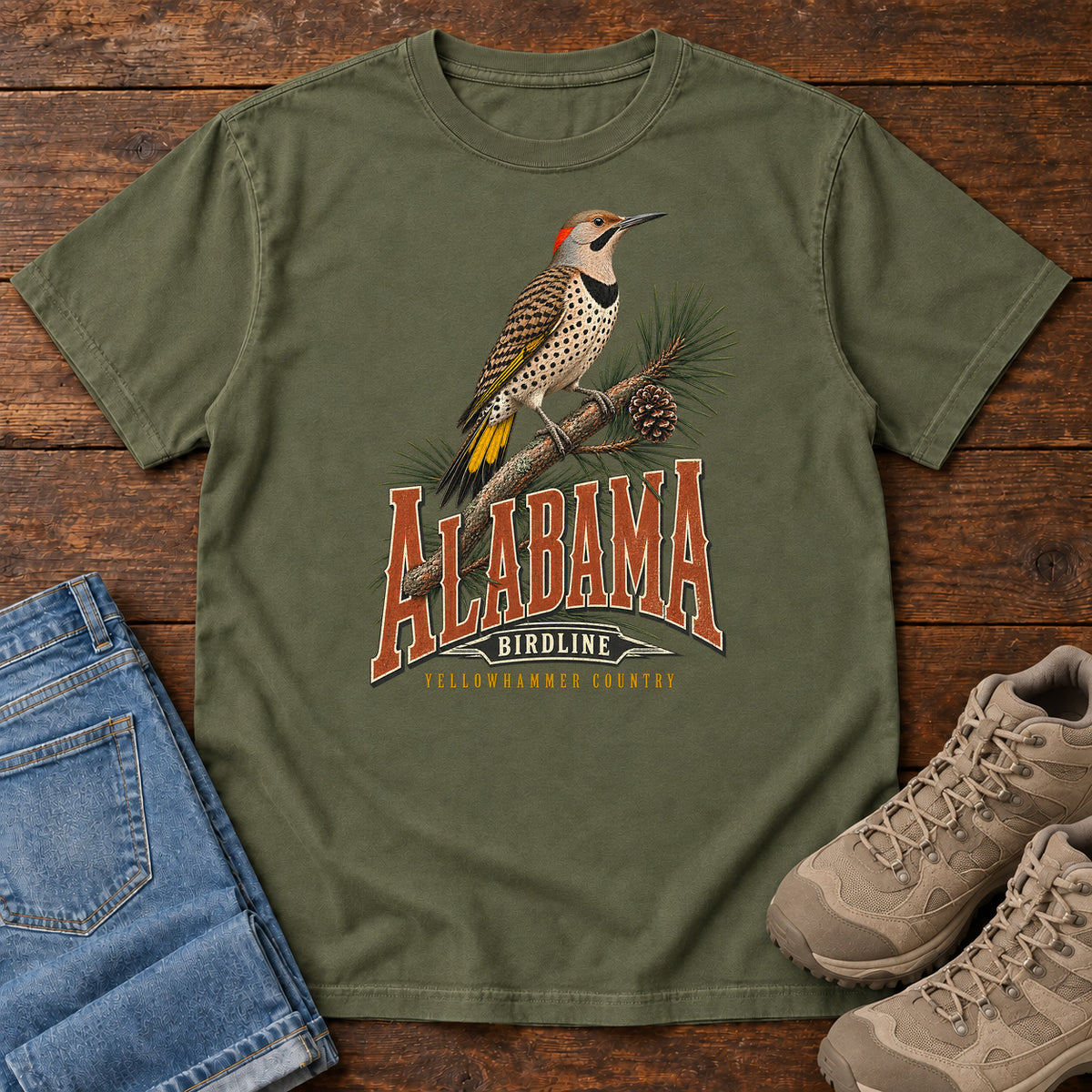 Alabama Yellowhammer Country T-Shirt in Hemp
