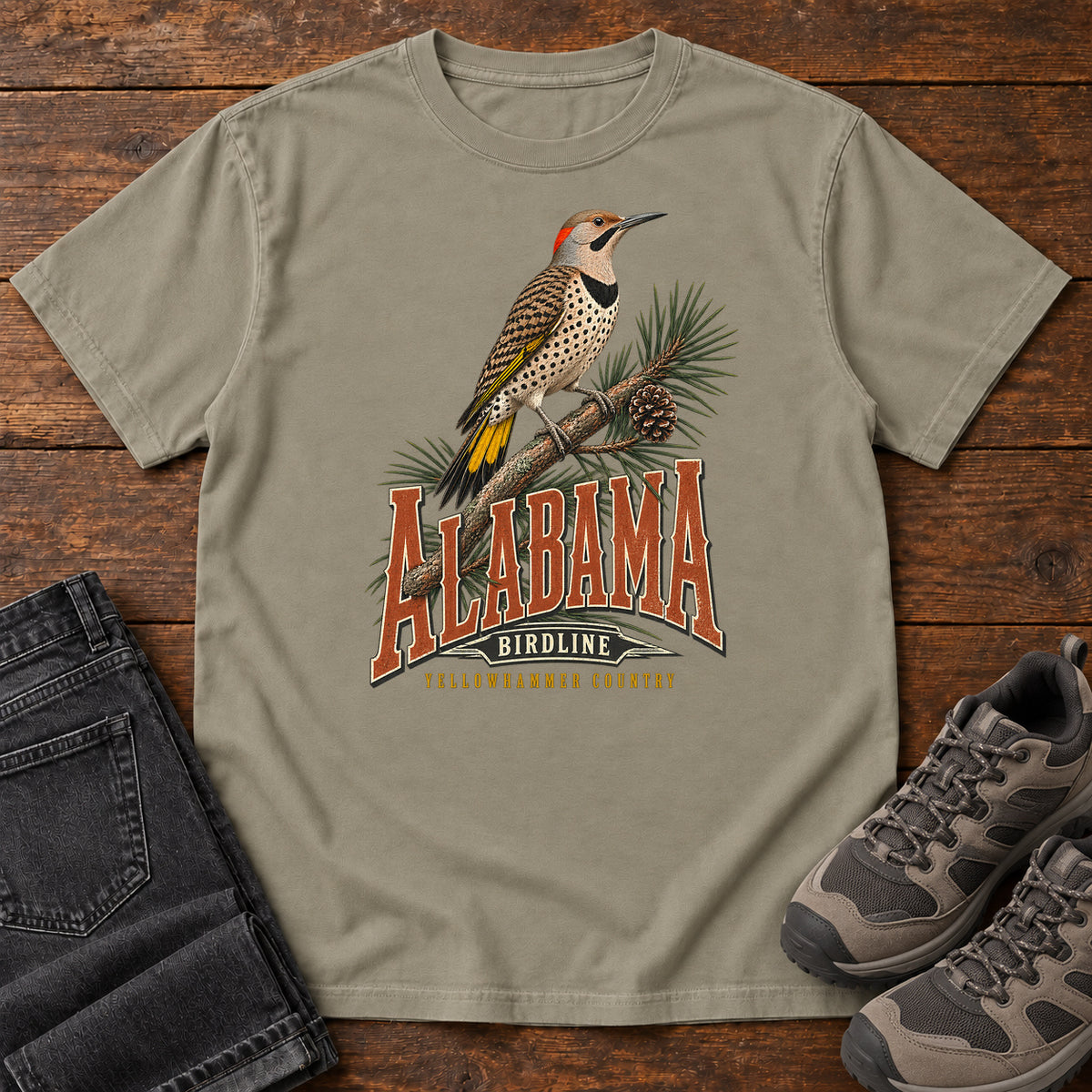 Alabama Yellowhammer Country T-Shirt in Sandstone